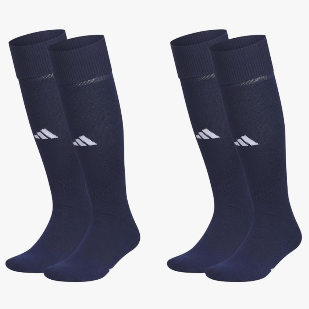 ADIDAS Soccer Aeroready Compression Over the Calf Socks - Navy/White (2 pack)